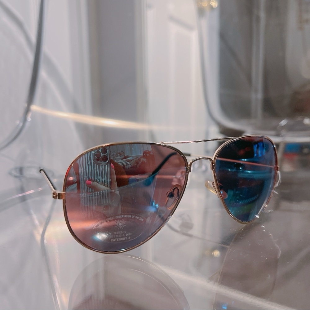 💙🤍Aldo Brand New ❤️‍🔥 Aviator Sunglasses blue Lenses Women 🕶️ Agrayssa